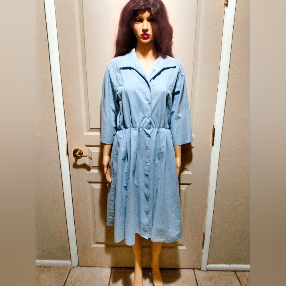 Vintage Beaded Shirt Dress.